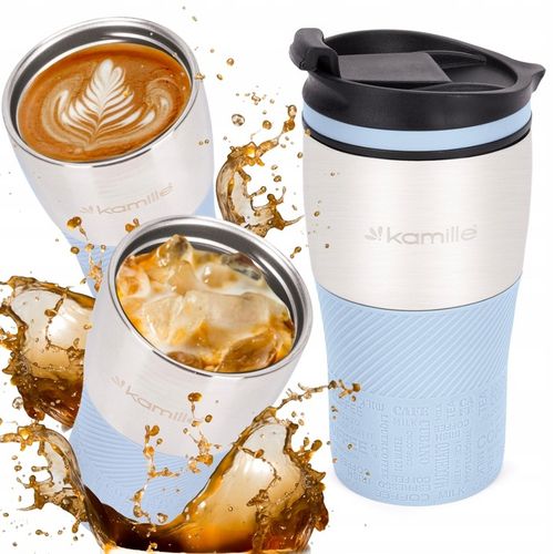 KUBEK TERMICZNY stalowy TERMOS do kawy herbaty szczelny KAMILLE 320ml na Arena.pl