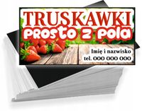 Wizytówki firmowe Foliowane 1000szt wiele wzorów sprzedaż truskawek