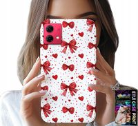 ETUI DO MOTOROLA EDGE 40 NEO - CZERWONE WSTĄŻKI WSTĄŻKA MODNE WZORY