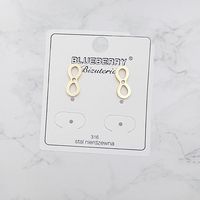 Kolczyki ze znakiem Infinity na sztyfcie Blueberry