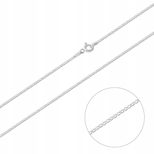 SREBRNY ŁAŃCUSZEK ŁAŃCUCH 925 SPLOT PANCERKA 1,3mm / 55 cm - SREBRO M.JOPEK na Arena.pl