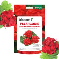 Bloom! nawóz do pelargonii i kwiatów balkonowych rozpuszczalny 200g na 200l