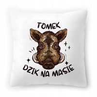 Poduszka Dla Tomka Na Urodziny Ze Zdjęciem Na Prezent Biała 40X40 Cm