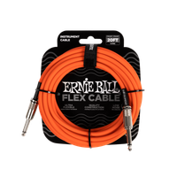 Kabel instrumentalny gitarowy mono JACK 6m Ernie Ball P06421- Pomarańczowy