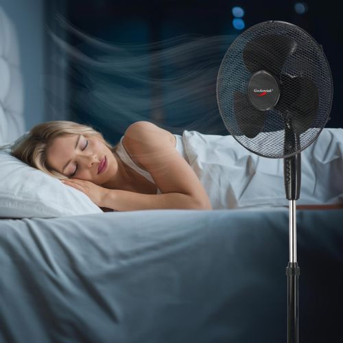 Wentylator podłogowy stojący KOUD czarny na Arena.pl