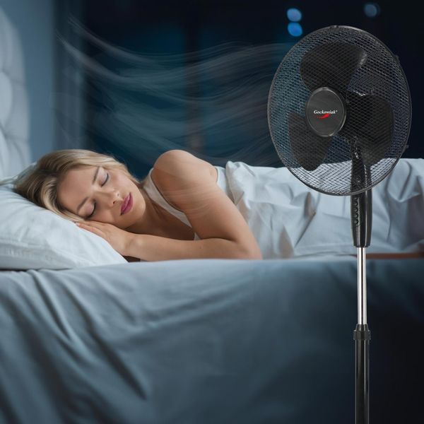 Wentylator podłogowy stojący KOUD czarny zdjęcie 3