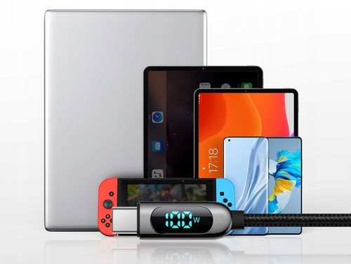 BASEUS MOCNY KABEL USB-C SZYBKIE ŁADOWANIE PRZEWÓD TYP-C PD 100W QC 5A 1M na Arena.pl