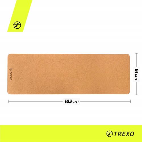 Mata do ćwiczeń jogi TREXO Korkowa TPE 6 mm na Arena.pl