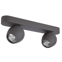 2-punktowa lampa sufitowa Pera AZ1248 Azzardo do kuchni metalowa szara