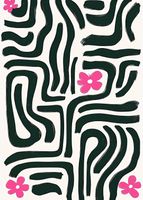 Plakat 50x70cm Kreski Minimalistyczny , Wnętrza Styl Skandynawski, Boho