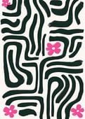 Plakat 50x70cm Kreski Minimalistyczny , Wnętrza Styl Skandynawski, Boho