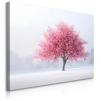 Obraz Canvas Do Sypialni Sakura Pejzaż Drzewo Kwitnącej Wiśni 100cm x 70cm