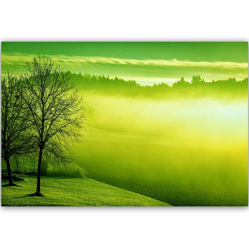 Obraz na płótnie - Canvas, Mgła nad jeziorem 3 90x60 na Arena.pl