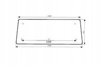 szyba tylna - tył ciągnika Zetor 3320, 5211, 5245 kabina BK6011S 60117910