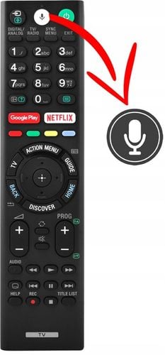 PILOT DO TELEWIZORA SONY SMART GOOGLE PLAY NETFLIX VOICE BATERIE na Arena.pl