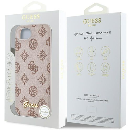 etui guess peony script logo magsafe do  iphone 16e brązowy na Arena.pl