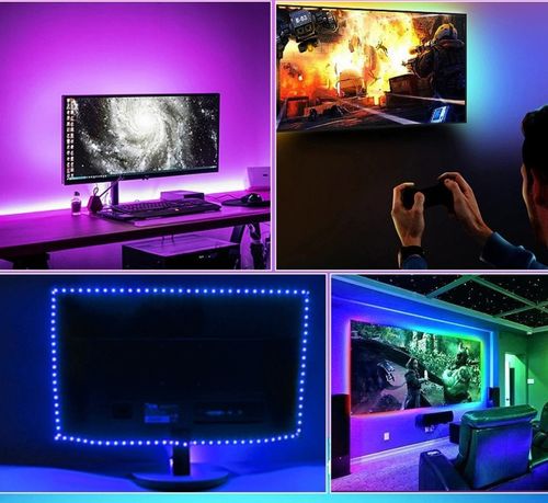 Zestaw taśma RGB 5050 300LED, kontroler muzyk, pilot na Arena.pl