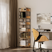 REGAŁ NA KSIĄŻKI SEGREGATORY WYSOKI SZAFKA LOFT INDUSTRIALNY 175CM