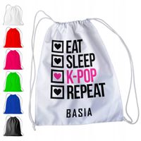 WOREK PLECAK SPORTOWY NA WF DLA DZIECI - GOT7 + IMIĘ! KPOP KOREA IDOLE G7