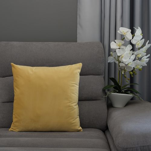 Poszewka 50X50CM ŻÓŁTA SŁONECZNA aksamitna Poduszka dekoracyjna ozdobna na Arena.pl