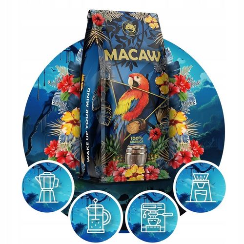 Kawa ziarnista 1kg x2 ŚWIEŻO PALONA Cubana + Macaw ARABICA 100% + na Arena.pl