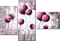 100CM 70CM ZEGAR 3 ELEM ABSTRAKCYJNE DMUCHAWCE FUKSJI ŚCIENNY OBRAZ