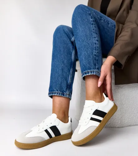 Białe sneakersy casualowe na platformie Thérèse 41 na Arena.pl