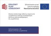 TABLICA KPO KRAJOWY PLAN ODBUDOWY dofinansowanie SILOS 42x30 cm