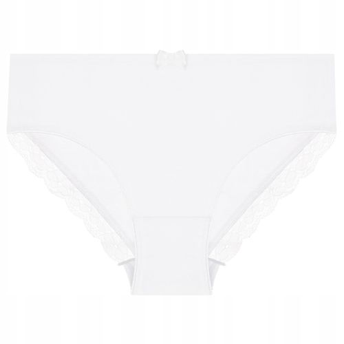 Majtki Figi Dziewczęce Bawełniane Białe z koronką 1szt Urocze MORAJ 158-164 na Arena.pl