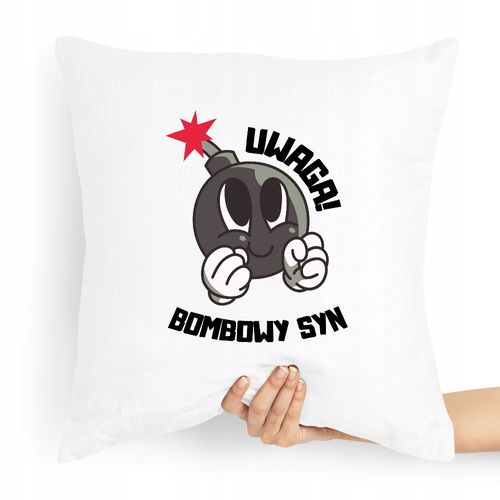 Poduszka Prezent Dla Syna Syneczek Bombowy Syn Z Nadrukiem Ze Zdjęciem na Arena.pl