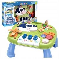 Sensoryczna tablica manipulacyjna pianinko stolik 3w1 ruchome części 18mc