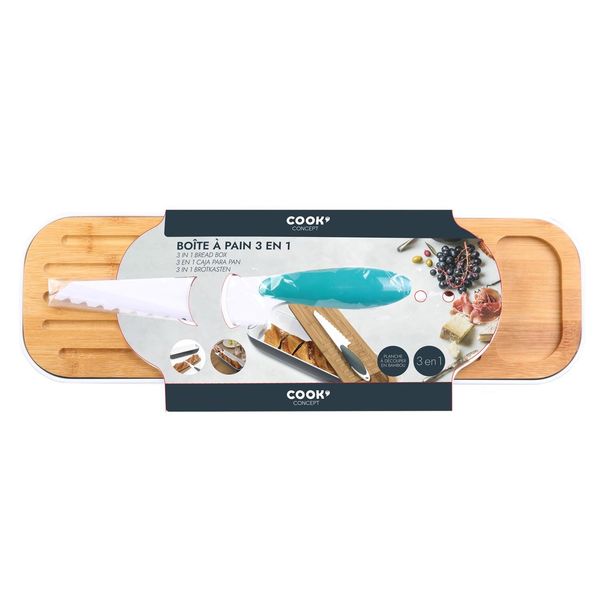 Komplet 3w1 deska, pojemnik i nóż zielony zdjęcie 2