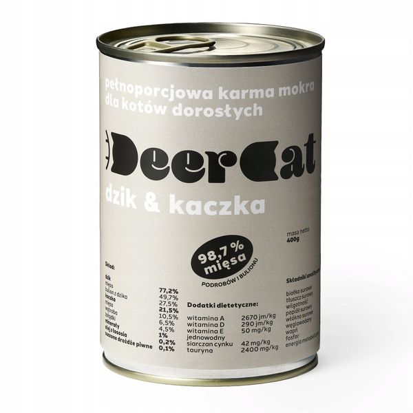 Deer Cat dzik i kaczka 400g zdjęcie 9