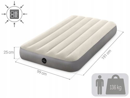 Materac dmuchany Air Bed Single-High Twin 99x191x25 cm Intex 64101 na Arena.pl