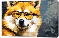 Obraz 90x60cm Intelektualny Psiak