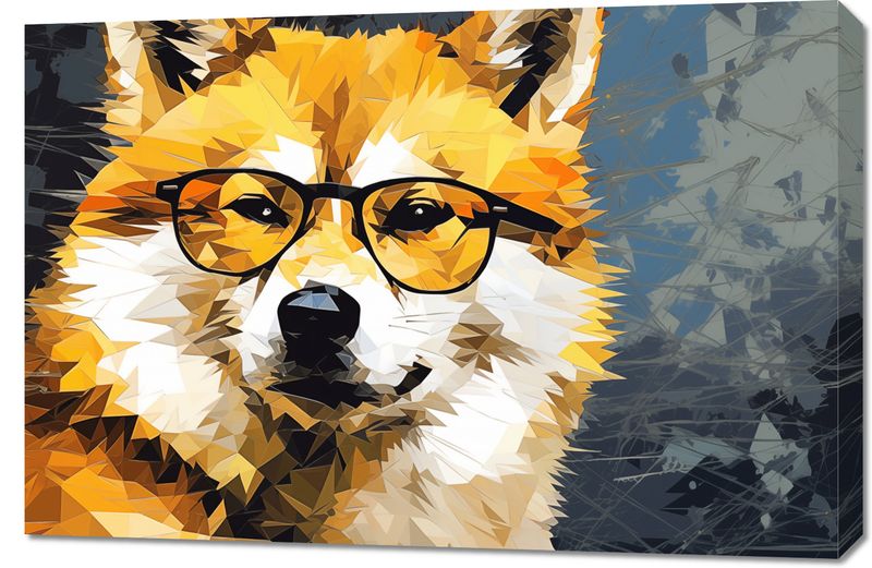 Obraz 90x60cm Intelektualny Psiak zdjęcie 1