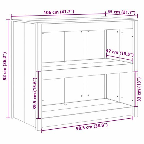 Szafka kuchenna Brązowy 106 x 55 x 92 cm lite drewno daglezji na Arena.pl