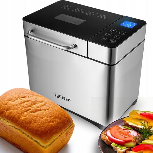 Wypiekacz do chleba Automat MENU PL Yoer INOX +Przepisy +19 programów zdjęcie 1