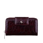 Damski portfel Canaletto z bordowej lakierowanej skóry – Luksus, Styl i Bezpieczeństwo w Jednym PD2006s78 RFID