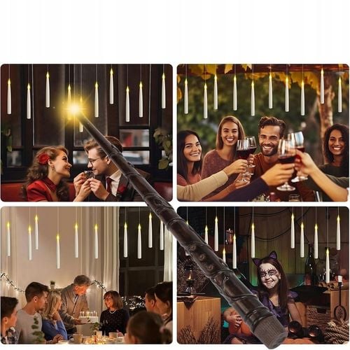 LAMPKA W PŁYWAJĄCE ŚWIECA LED DEKORACJA HARRY POTTER MAGIC WAND 12SZT na Arena.pl