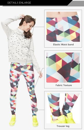 LEGGINSY COLOR TRIANGLES 3D na Arena.pl