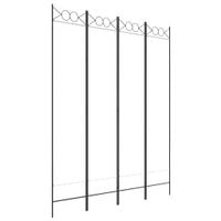 Parawan 4-panelowy, biały, 160x200 cm, tkanina