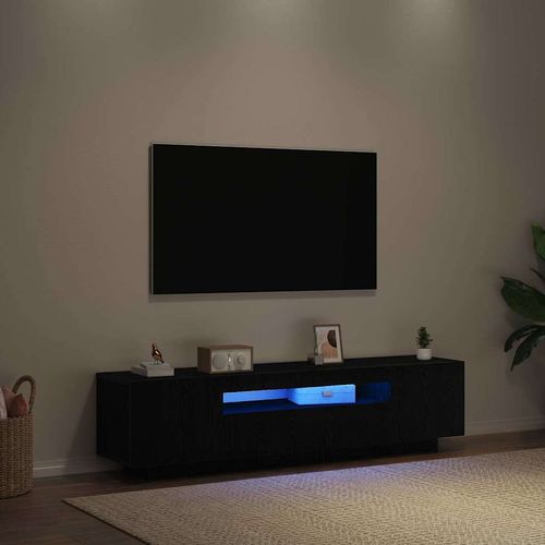 Szafka pod telewizor Ze LED Lights Czarny 160 x 35 x 40 cm na Arena.pl