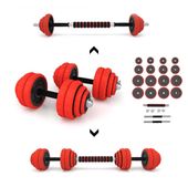 Sztangelki sztanga 2w1 ogumowana SGGX30 HMS 30 kg