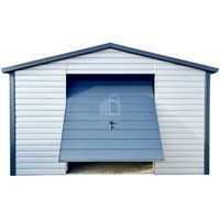 Garaż Blaszany- Schowek  4,5x5m - Brama uchylna Rynny Blachodachówka ID684