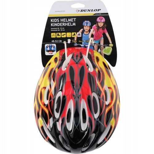 KASK ROWEROWY DZIECIĘCY REGULOWANY DUNLOP R. (48-52CM ) - FIRE na Arena.pl