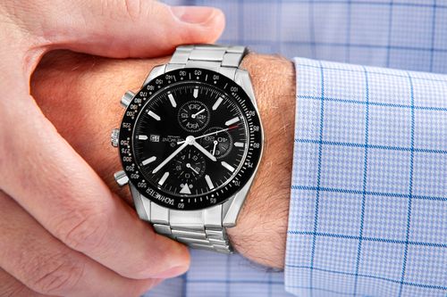 zegarek męski giewont chronograph sapphire srebrno czarny gw8720-b2 na Arena.pl