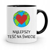 Kubek Czarny Dla Teścia Taty Najlepszy Na Świecie Z Nadrukiem Ze Zdjęciem
