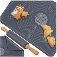 STOLNICA SILIKONOWA DUŻA MATA XXXL + WAŁEK DO CIASTA SILIKONOWY