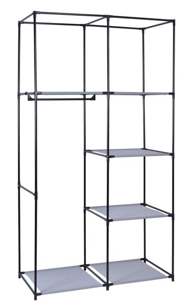 Szafka tekstylna z 6 półkami Mira - szara zdjęcie 8